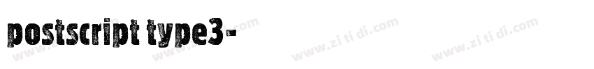 postscript type3字体转换